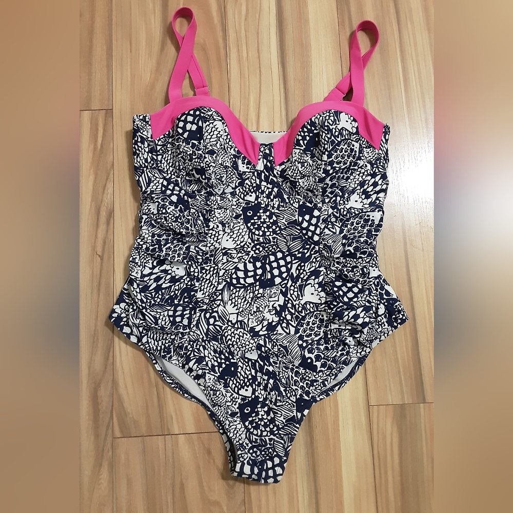 Lilly Pulitzer X Target Tropical Fish One Piece Swimsuit Size 16.